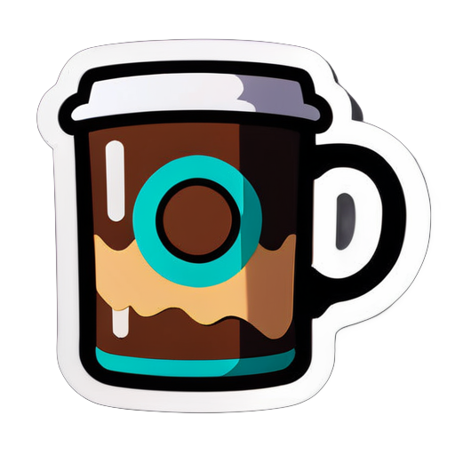 drunk coffee mug sticker