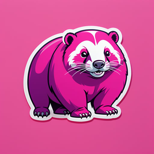 Übergewichtige Fuchsia-Dachse sticker