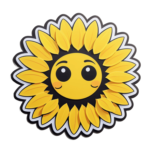 Smiling Sunflower sticker