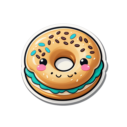 cute Bagel sticker