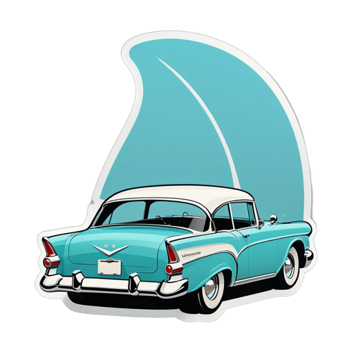 Classic Car Tailfin sticker