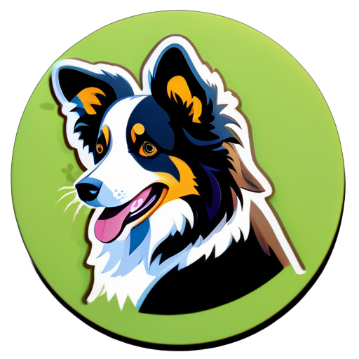 Um Border Collie sticker