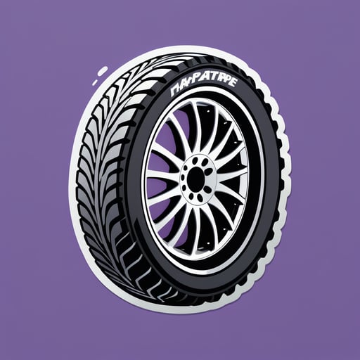 Tire Tread Mark sticker