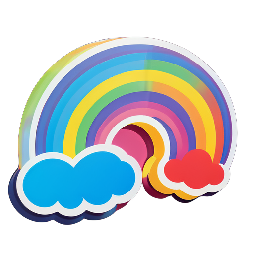 colorful rainbow sticker