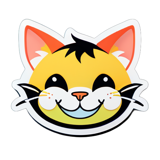 a smile cat sticker