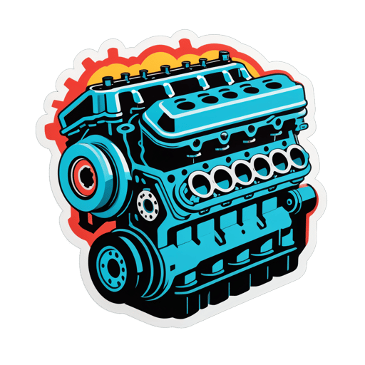 Motorblock sticker