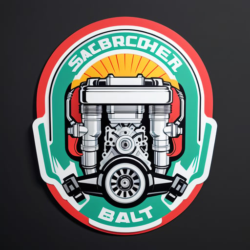 Supercharger Riemen sticker