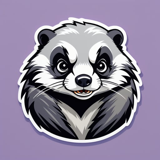 Grumpy Badger Meme sticker