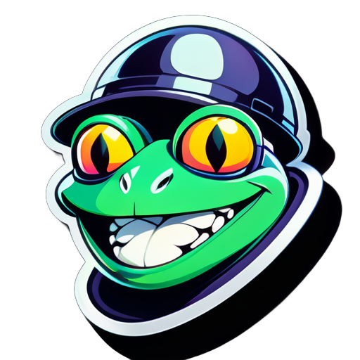 crazy frog rich with crypto sticker