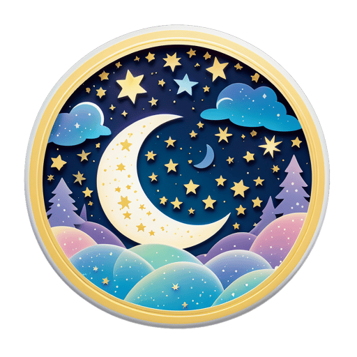 Serene Starry Nightlight sticker