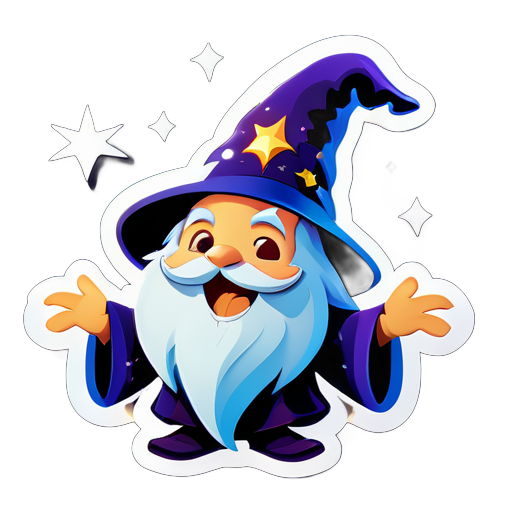 Happy Wizard sticker