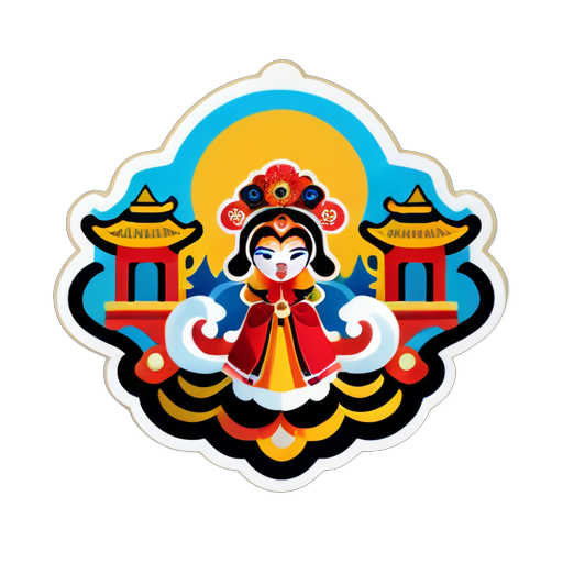 peking opera with the Temple Heaven sticker