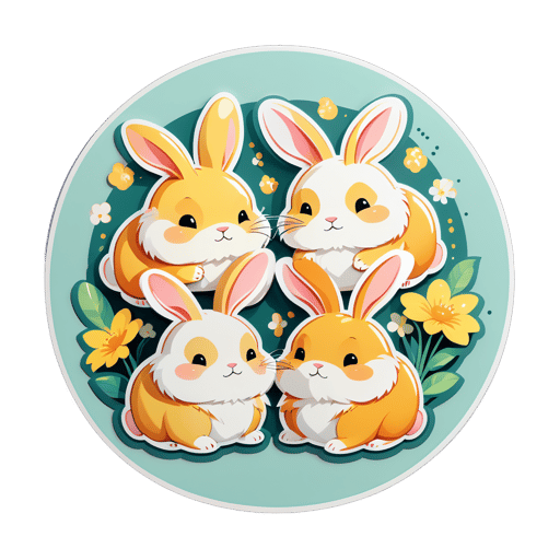 Rundliche Honigkaninchen sticker