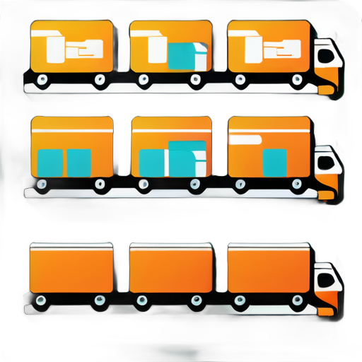 abstract graphical representation of cargo storage and planning sticker