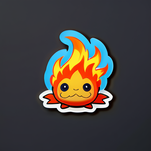 calcifer (soll wie im Film sein, aber ohne seine Umgebung) sticker