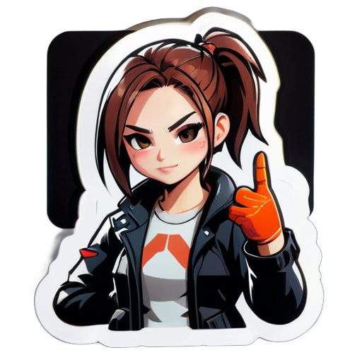 Pubg character showing middle finger sticker