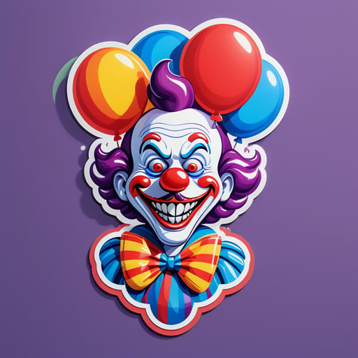 Amüsanter Ballonclown sticker