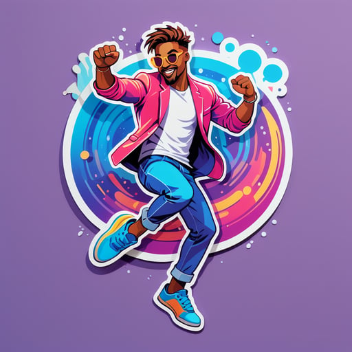 Movimentos de Dança Dinâmicos sticker