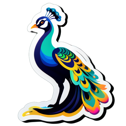 A peacock  sticker