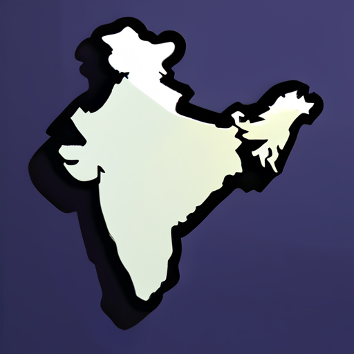 Mapa de India sticker