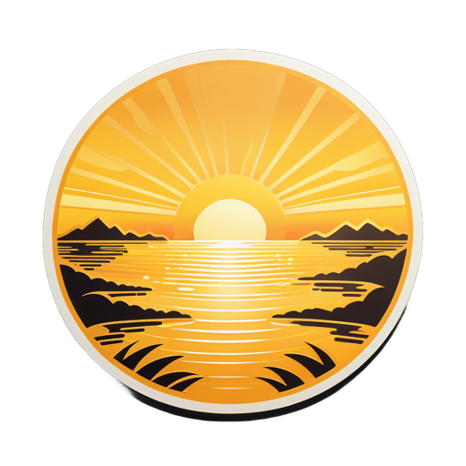 Goldener Sonnenuntergang sticker