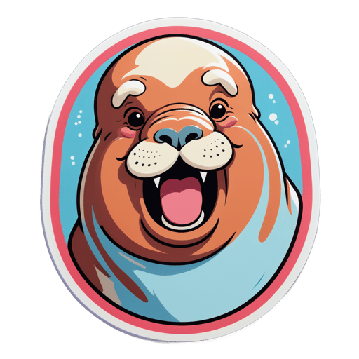 Meme do Walrus Eufórico sticker