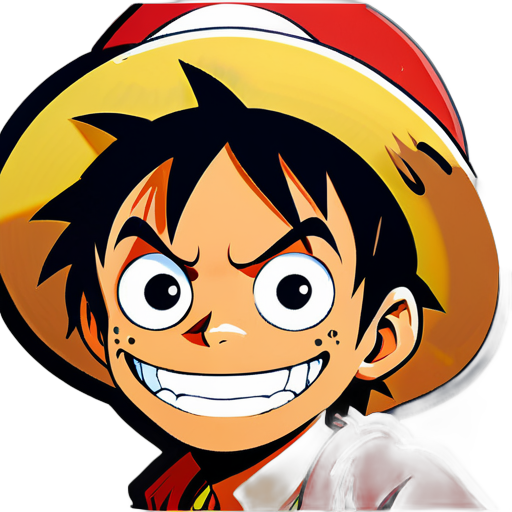 One Piece Ruffy sticker