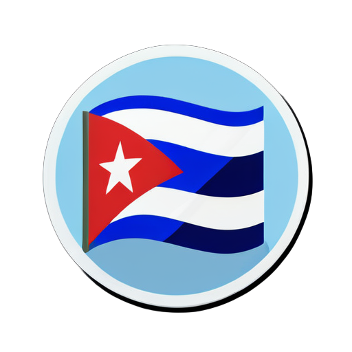 Cuban flag sticker