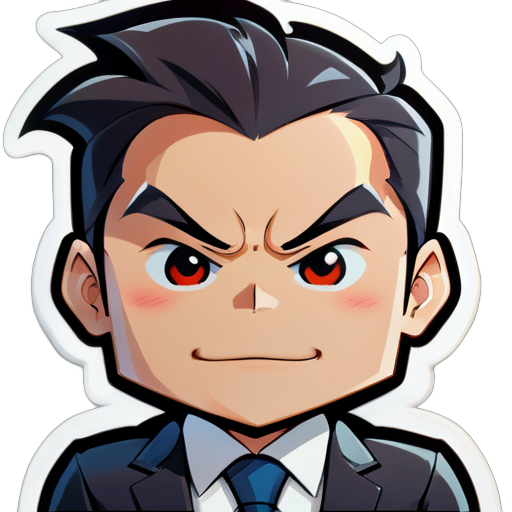 An image of a middleman in a suit, only needs the upper body, Chinese appearance, without glasses sticker