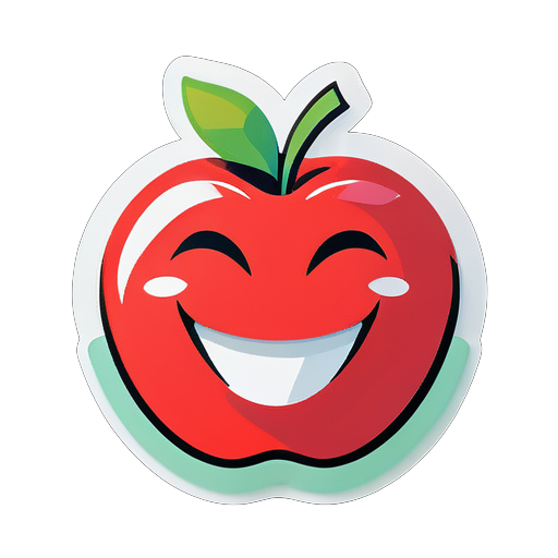 Smiling Apple sticker