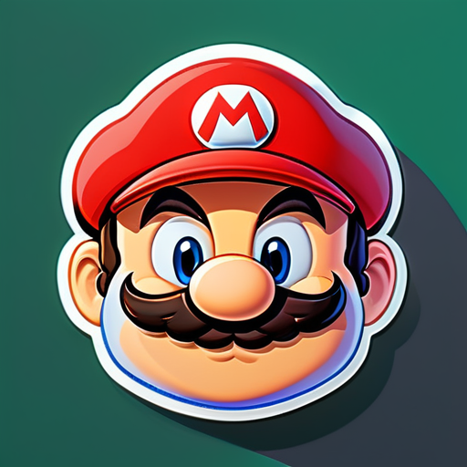 Mario-Spiel ohne Schnurrbart sticker