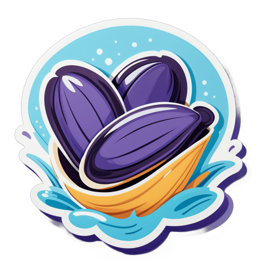 Mejillones lindos sticker