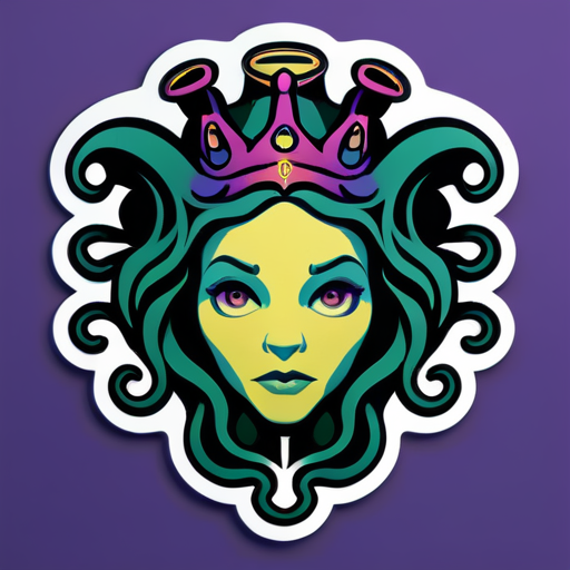 queen medusa sticker