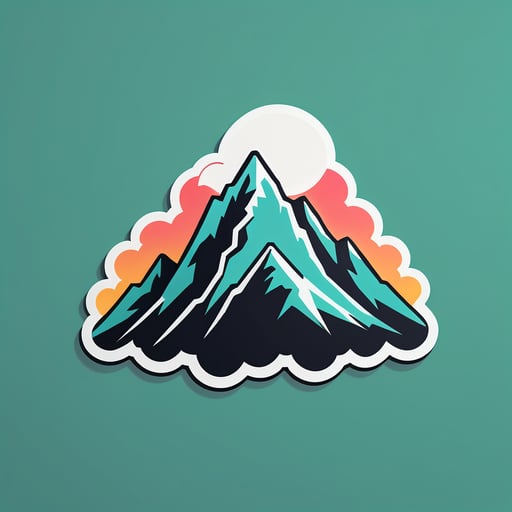 Contour minimaliste de montagne sticker