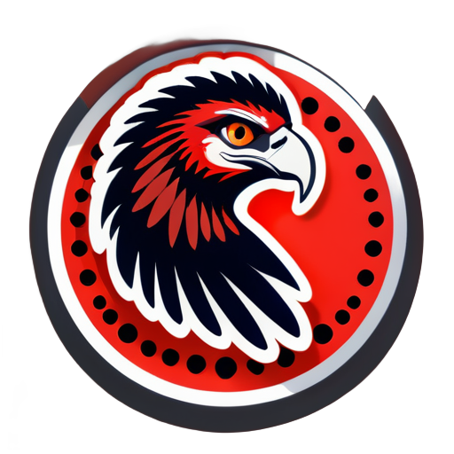 create an studio logo I.L.O With an red eagle and African prints  sticker