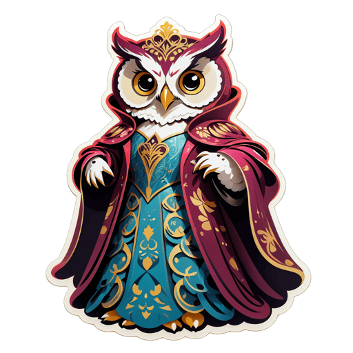 Chouette opéra en robe sticker