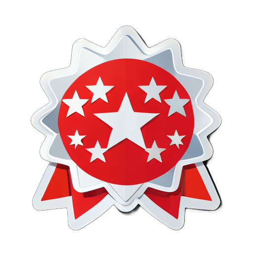 the Five-Starred Red Flag sticker