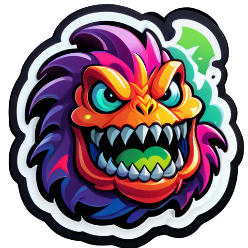 Creative, crypto monsters sticker