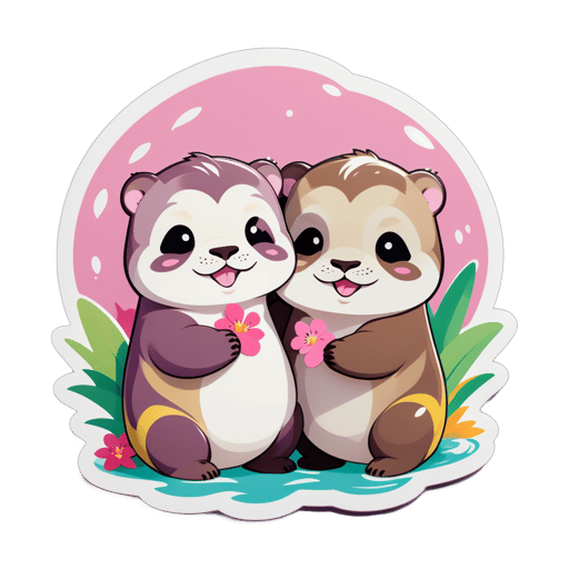 丰满的兰花水獭 sticker