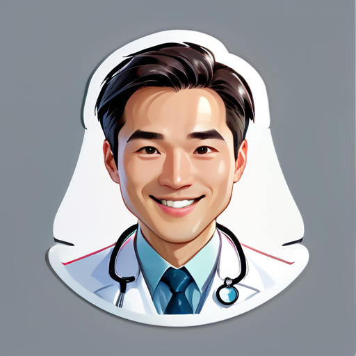 Using Dr. Li's professional headshot as the profile picture can showcase the doctor's professionalism and approachability. The photo can be taken in a clinic or hospital setting, wearing formal doctor's attire or a white coat, with a smile on the face, displaying the doctor's confidence and friendliness. sticker