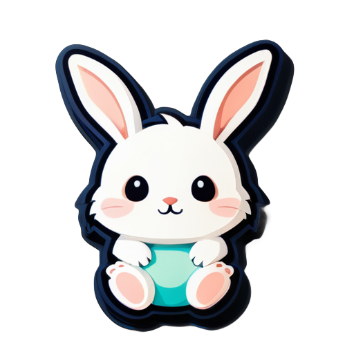 Cute little rabbit sticker