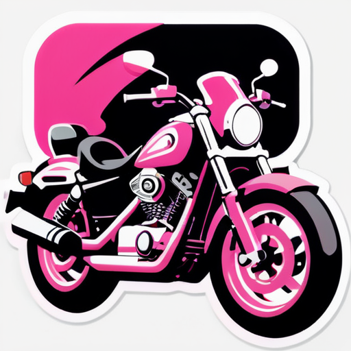 pink and black motorcycle sticker