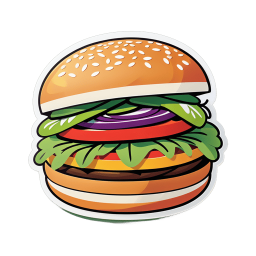 Fresh Veggie Burger sticker