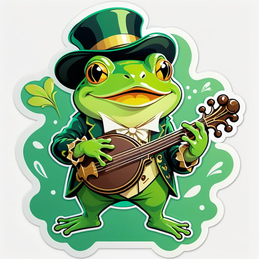 Bezaubernder Frosch Barde sticker