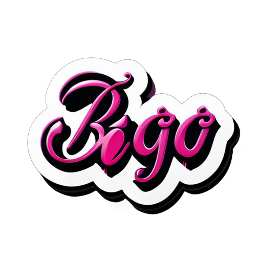 crear un logo llamado 'Blog' en la fuente 'Brush Script MT' y el color debe ser 'Magenta' sticker