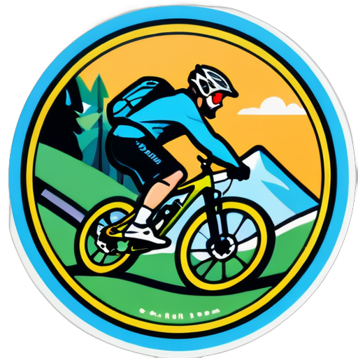 "de charm"about mountain bike like down hill club
 sticker