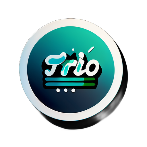 quer gerar logotipo para o texto Trio sticker