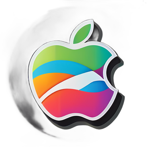 logotipo da empresa Apple com cores chamativas sticker