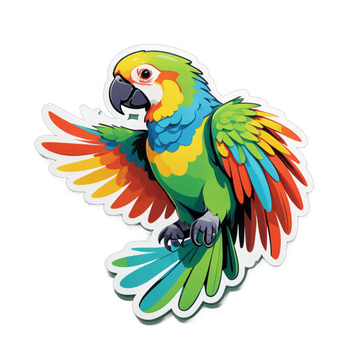 'Loro volador' sticker