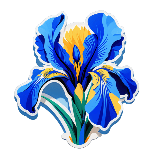 Blue Iris Desplegándose al Sol sticker